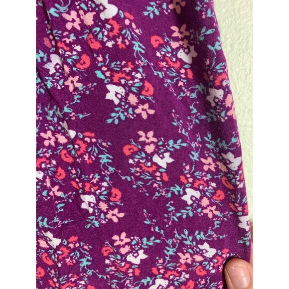 Cherokee Floral Print Shirt Toddler Girls Size 5T Purple AC8 - Picture 3 of 6
